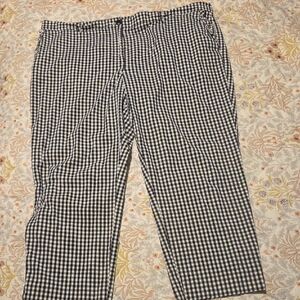 Ann Taylor Women's Gingham Cropped Pants- 18